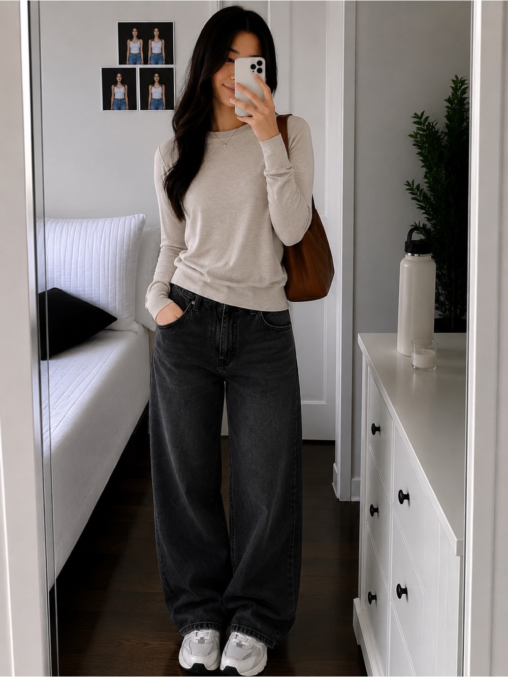 Dark Wash Straight Leg Jeans